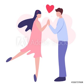 Happy couple in love holding hands