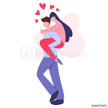 Happy couple in love spending time together