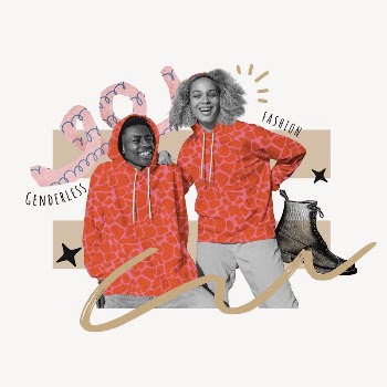 Happy couple in matching hoodies, | Free Photo - rawpixel