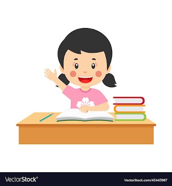 happy cute kid study homework with idea