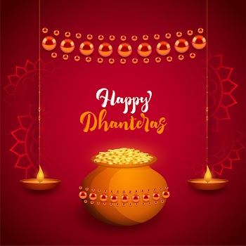 Happy dhanteras background Free Vector