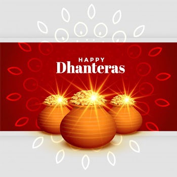 Happy dhanteras background Free Vector