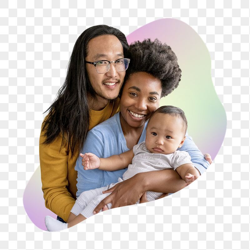 Happy diverse family png on transparent | Free PNG - rawpixel