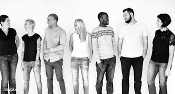 Happy diverse people having fun together