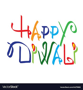 happy diwali art font