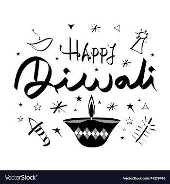 happy diwali art font