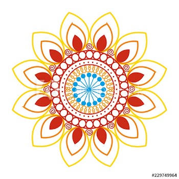 happy diwali card with mandala