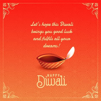 Happy diwali greeting card wishes background Free Vector