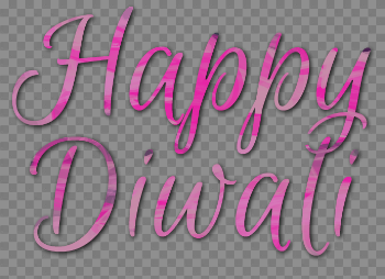 Happy Diwali Text Transparent Background PNG