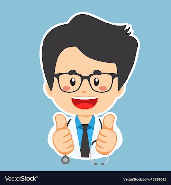 happy doctor character sticker