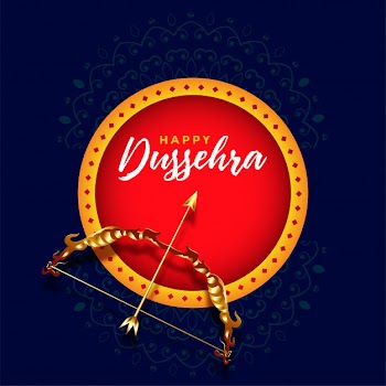 Happy dussehra background Free Vector