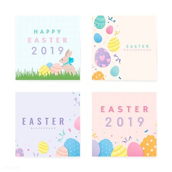 Happy Easter 2019 card design | Free stock vector - 563380
