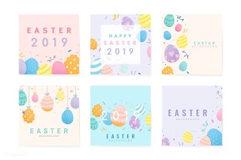 Happy Easter 2019 card design | Free stock vector - 563382