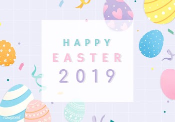 Happy Easter 2019 card design | Free stock vector - 563386