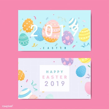 Happy Easter 2019 card design | Free stock vector - 563388