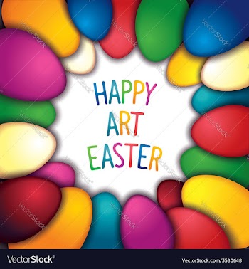 Happy Easter background vector image