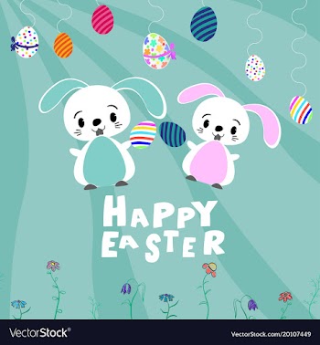 Happy easter card vector image