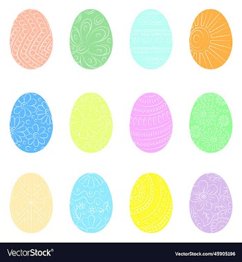 happy easter easter eggs of different color