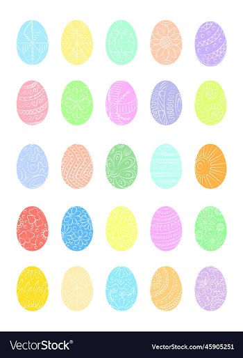 happy easter easter eggs of different color