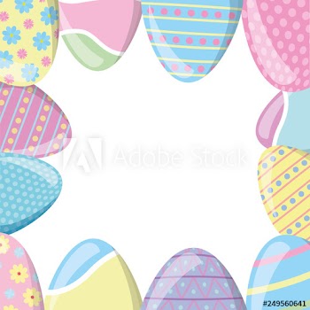 happy easter eggs decoration frame