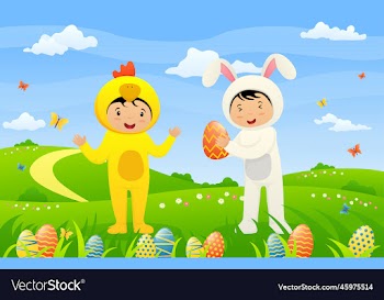 happy easter greeting card