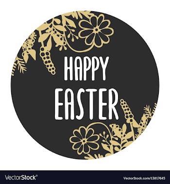 Happy easter greeting card with hand drawn vector image