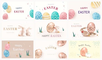 Happy Easter greetings template vector | Free Vector - rawpixel