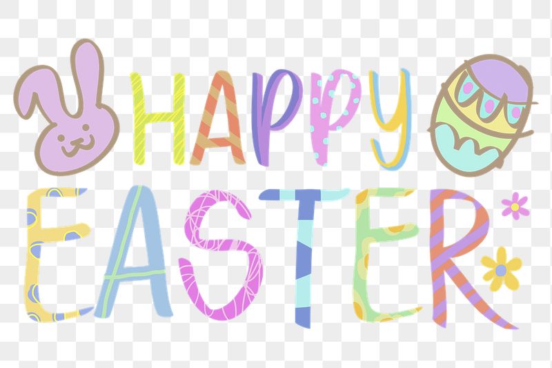 Happy Easter png word sticker, | Free PNG - rawpixel