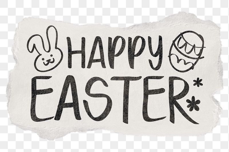 Happy Easter png word sticker, | Free PNG - rawpixel