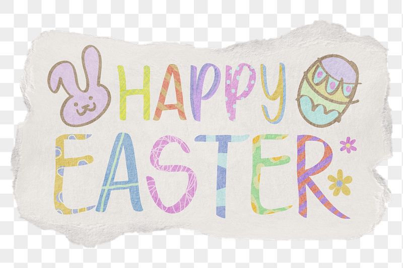 Happy Easter png word sticker, | Free PNG - rawpixel