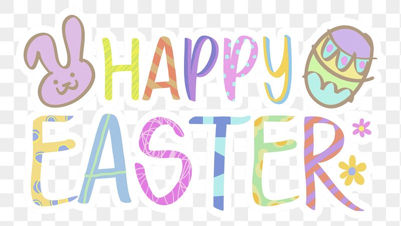 Happy Easter png word sticker | Free PNG - rawpixel