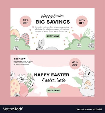 happy easter sales banners