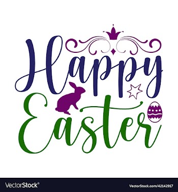 happy easter silhouette bunny