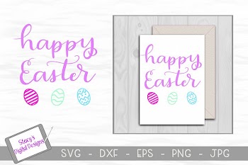 Happy Easter SVG - Handlettered cut file