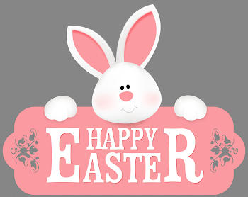 Happy Easter with Bunny PNG Clipart Image | Gallery Yopriceville ...