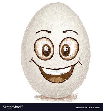 Happy egg vector image