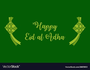 Happy eid al adha background template vector image