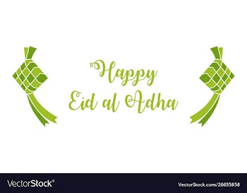 Happy eid al adha background template vector image