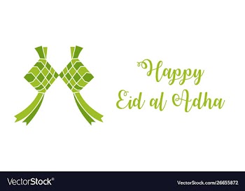 Happy eid al adha background template vector image