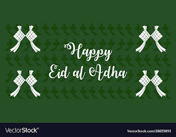 Happy eid al adha background template vector image