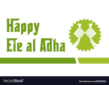 Happy eid al adha background template vector image