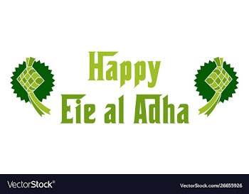 Happy eid al adha background template vector image