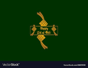 Happy eid al adha background template vector image