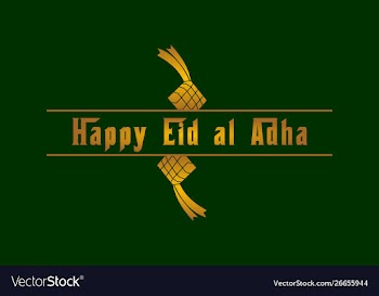 Happy eid al adha background template vector image