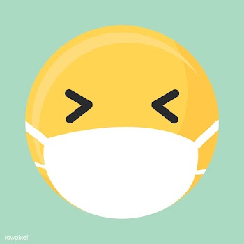 Happy emoji wearing a face mask during coronavirus pandemic illustrati.. | Free  illustration - 2309509