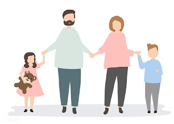 Happy family holding hands illustration | Free stock vector - 469884