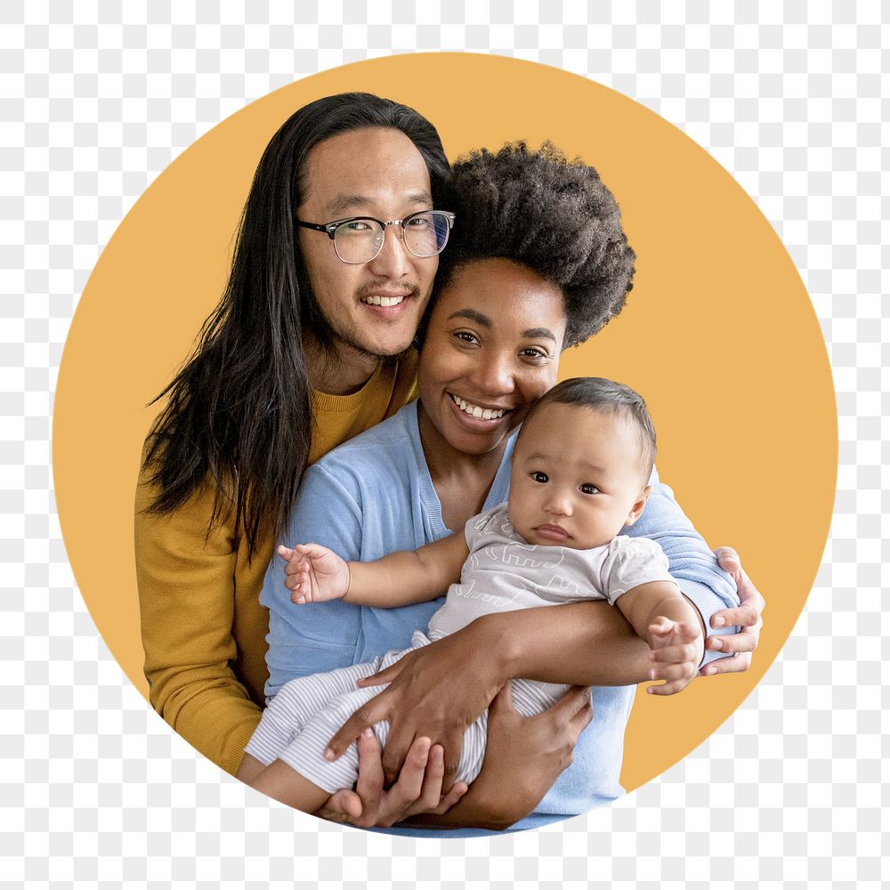 Happy family png badge sticker, | Free PNG - rawpixel