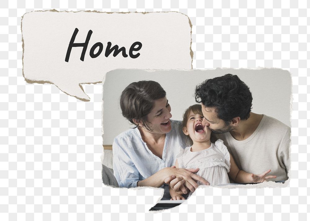 Happy family png sticker, home | Free PNG - rawpixel
