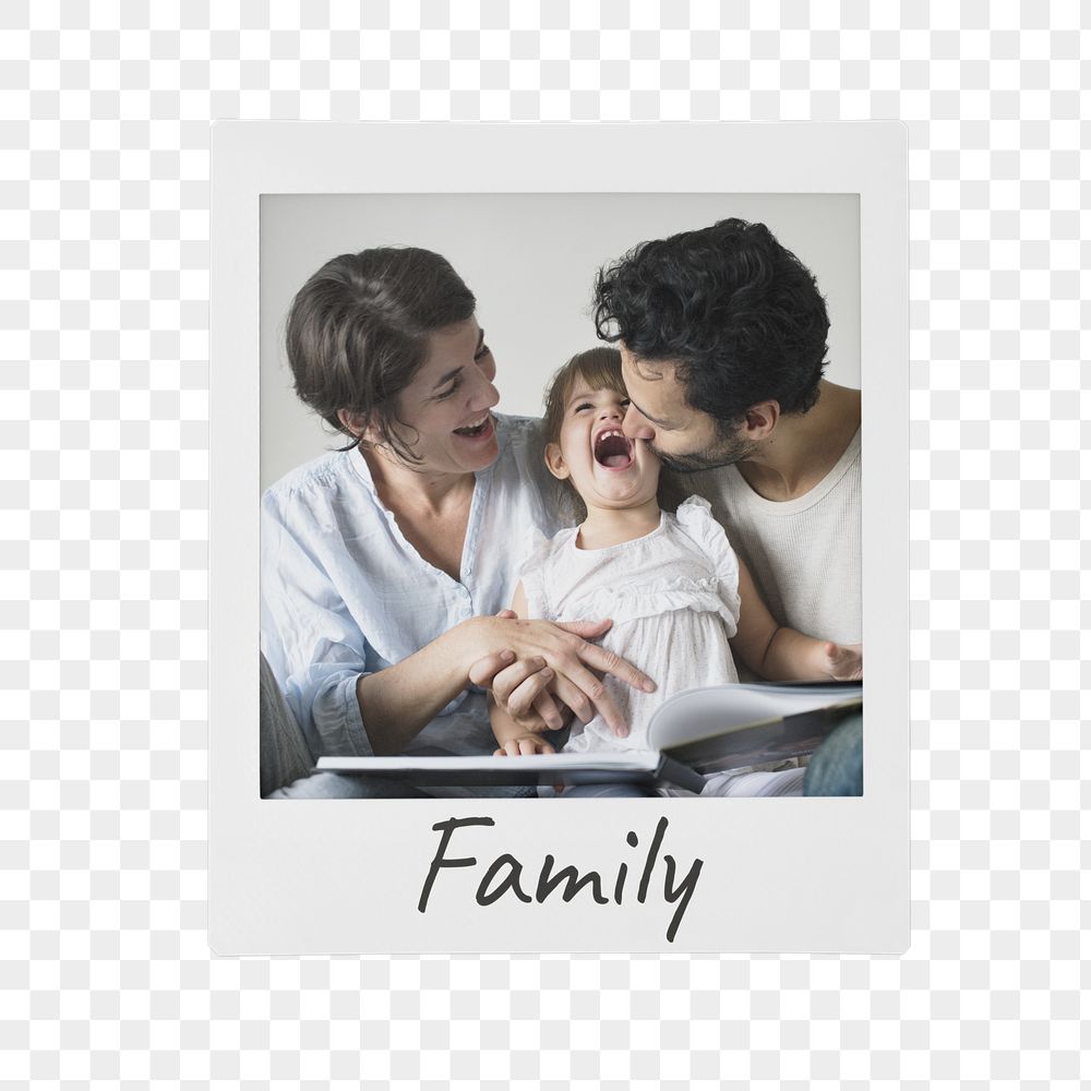 Happy family png sticker, instant | Free PNG - rawpixel