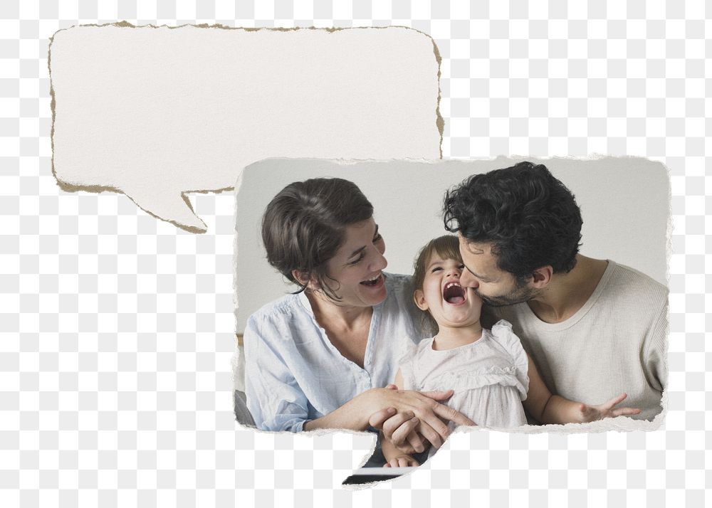 Happy family png sticker, speech | Free PNG - rawpixel